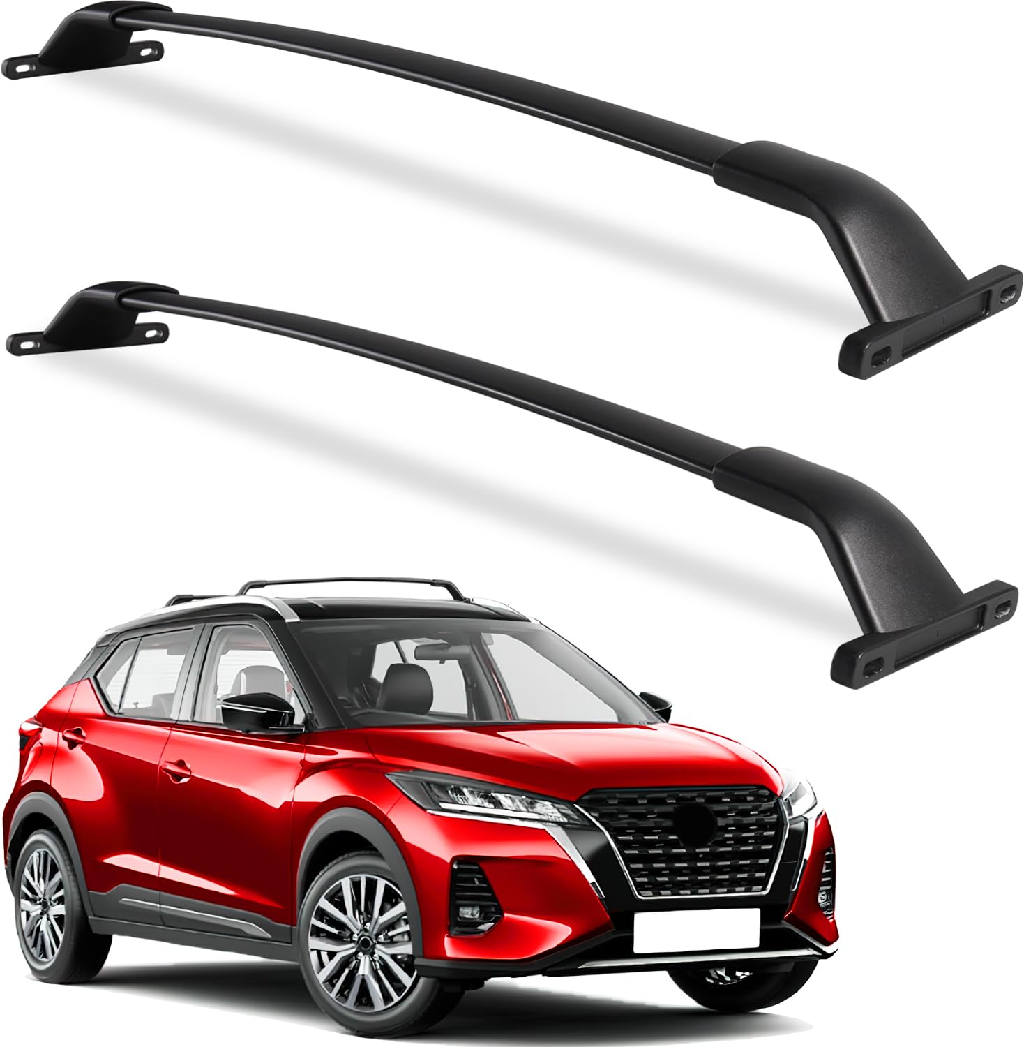 Photo 1 of Wonderdriver Heavy Duty 220lb Roof Rack Cross Bars Compatible with Nissan Kicks 2017-2024, All Aluminum Crossbar Luggage Racks Roof Rail Rooftop Luggage Carrier Canoe Kayak Bike