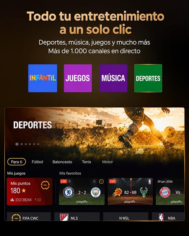 Proyector 4K | 2500 ANSI Ultra Brillante | VIDAA OS Rápido y Fluido | Dolby Audio 56W | Proyector Exterior para Cine Jardín, FHD 1080P Nativo, Enfoque Automático IA, HDMI 2.1, HDR10, Cine en Casa — foto 5 de 8