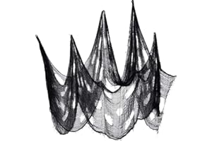 RALLEYFUN Halloween Creepy Cloth Decoration Black Spooky Scary Gauze for Halloween Party Supplies Decorations Outdoor Indoor Home Yard Wall Décor 30 x 72 Inch