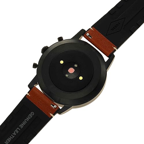 Fossil Men's 42mm Collider Stainless Steel and Leather Hybrid HR