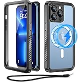 Beeasy for iPhone 13 Pro Max Waterproof Case with Magsafe, IP68 Underwater Military Grade, Phone Case with Shockproof, Dustproof, Rugged 360 Full Body Protection Cover with Built-in Screen Protector