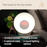 Lumie Sunrise Alarm with Sunset Sleep Feature and Mood Lighting, White view 2