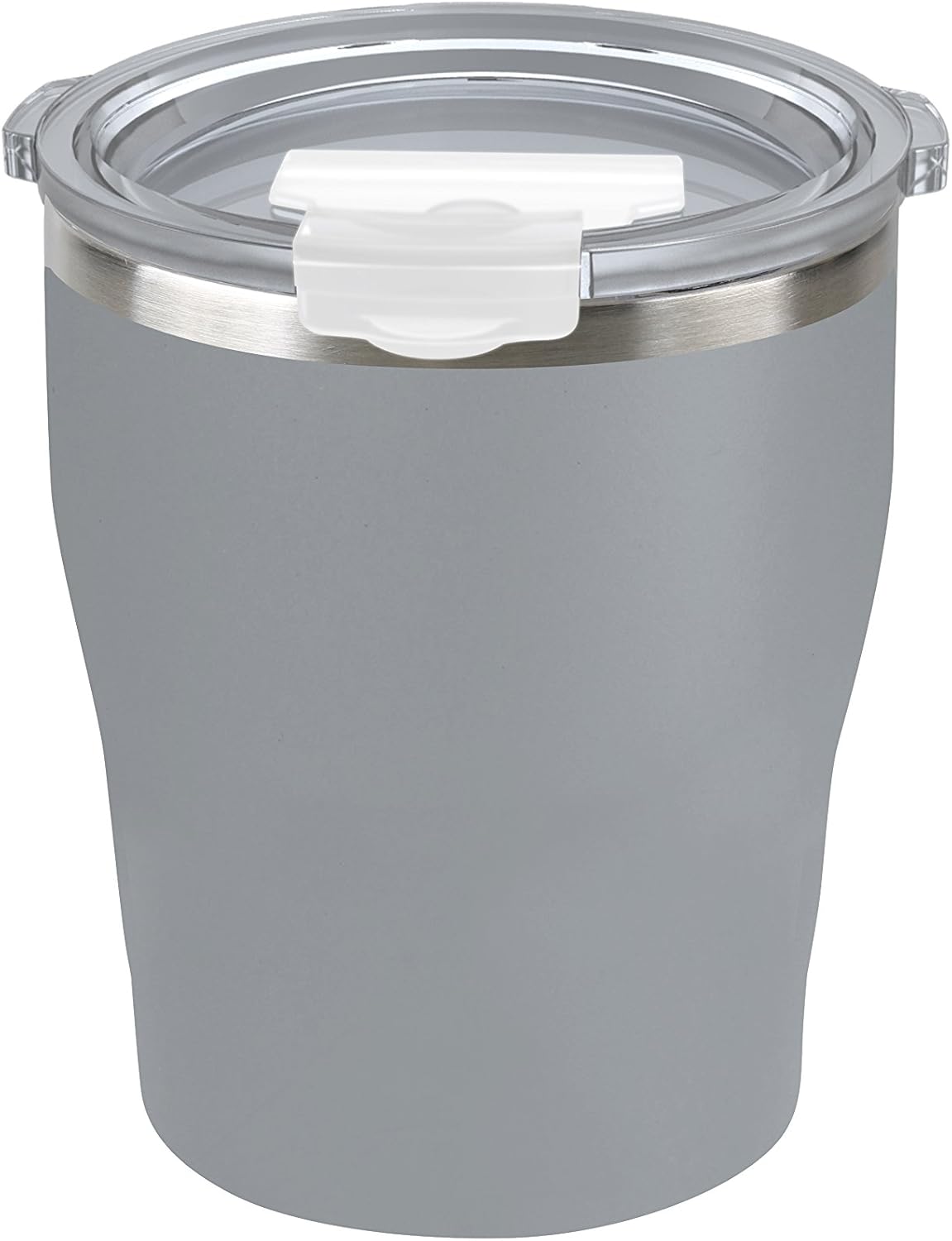 Tahoe Trails 10 oz Stainless Steel Tumbler Vacuum Insulated Double Wall Travel Cup With Lid, Gray