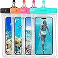 Karvense Waterproof Phone Pouch/Case Floating, Water Proof Phone Pouch for iPhone & Samsung Galaxy, IPX8 Phone Water Protector Pouch for Travel, Vacation, Beach, Pool, Cruise Essentials- 4 Pack