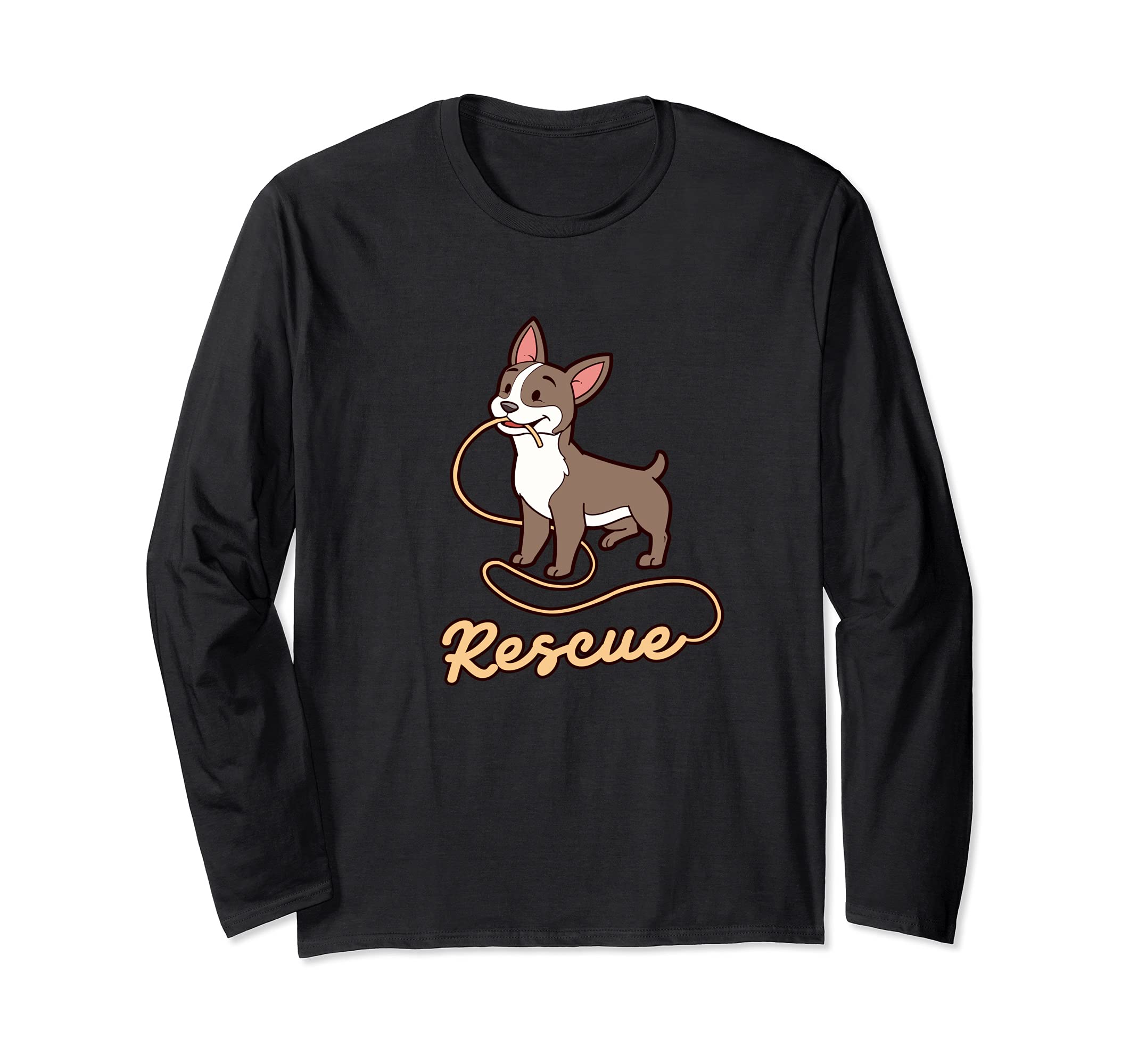 Cute Dog Lover Rescue Dog Long Sleeve T-Shirt