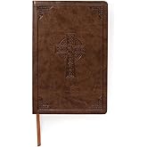 CSB Large Print Personal Size Reference Bible, Brown Celtic Cross LeatherTouch, Red Letter, Presentation Page, Cross-References, Full-Color Maps, Easy-to-Read Bible Serif Type