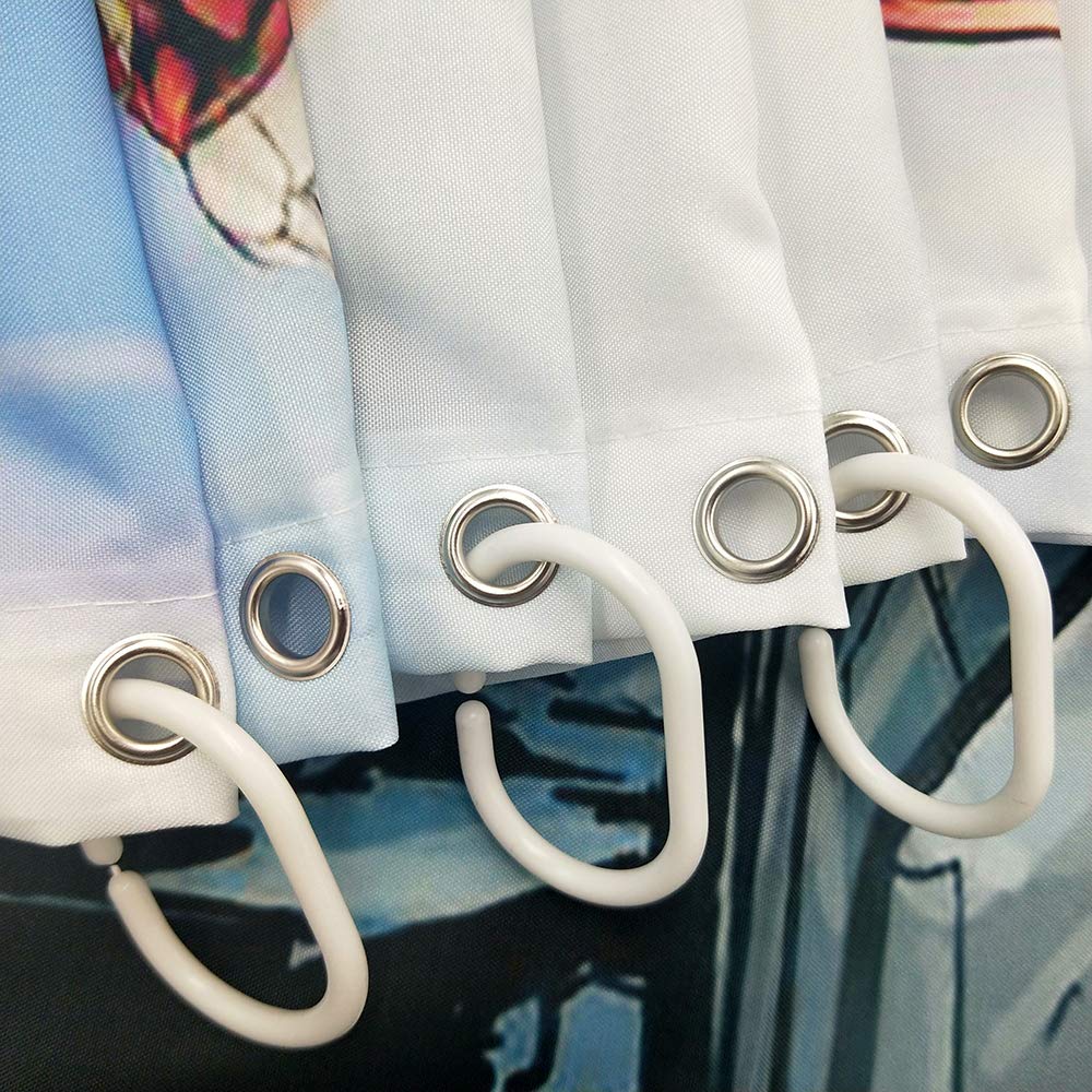 60 W X 72 H Bathroom Decor Set Wih Hooks Colorful Earth Map Baccessor World Map Shower Curtain Kids Educational Geography Map With Countries Major Capital Cities And Oceans 150cm X 180cm