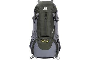 WoneNice 50L(45+5) Waterproof Hiking Backpack - Outdoor Sport Daypack with Rain Cover