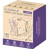 CLEARALIF Liquidless Fabric Softener Sheets, Lavender Scent, 160 Loads | Eco-Friendly &amp; Hypoallergenic, Great for Travel, Apartments &amp; Dorms, Reduces Static &amp; Wrinkles, Leaves Clothes Soft &amp; Fresh