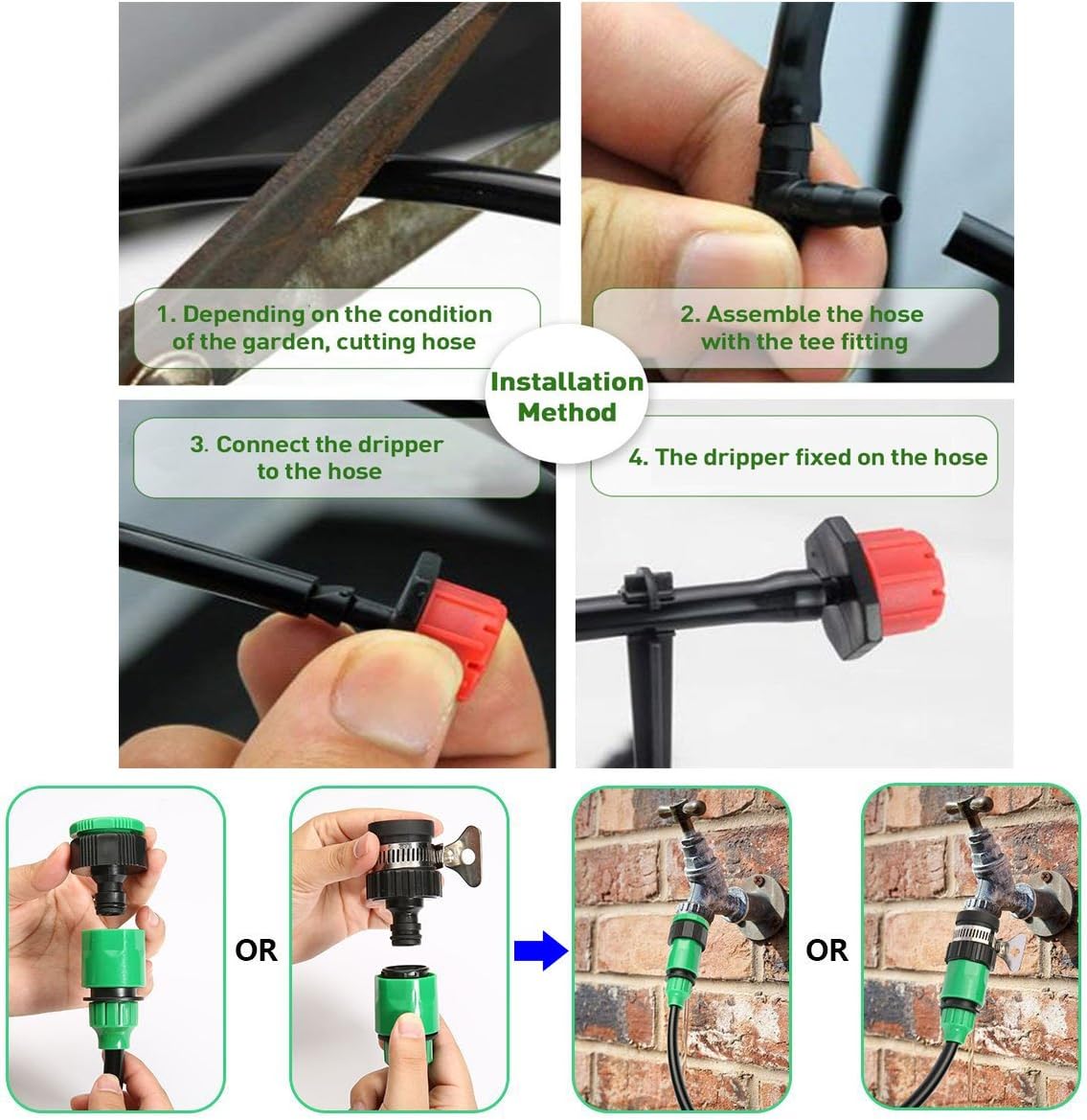 Kalolary 82ft Micro Drip Irrigation Kit System, DIY Plant Garden Hose Watering Kit - Image 5