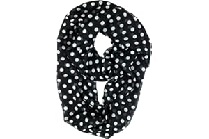Tapp C. Fashion Polka Dots Infinity Scarf - Black