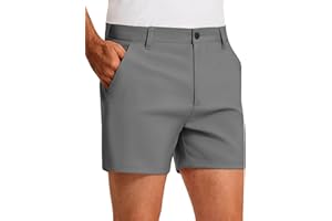 PULI Golf Shorts Men 5 Inch Inseam Relaxed Fit Stretch Dress Lightweight Casual Travel Quick Dry Summer Shorts