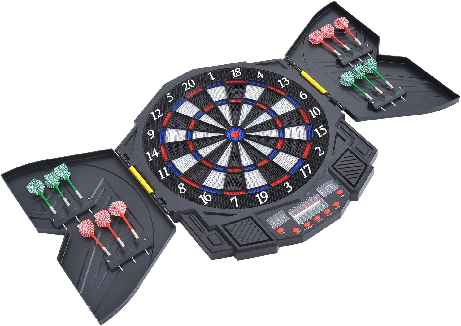 DART BOARD SET ELECTRONIC DARTBOARD LED DIGITAL SCORE DISPLAY
