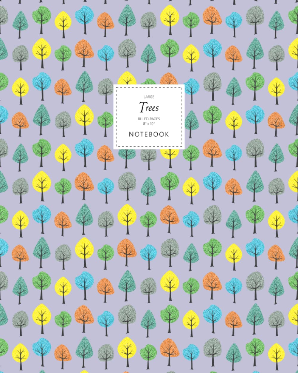 Trees Notebook - Ruled Pages - 8x10 - Large (Mauve)