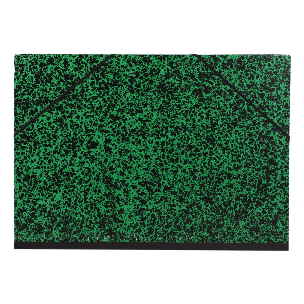 Clairefontaine - Ref 93244C - Annonay Art Folder - 50x70cm Size, Elastic Strap Closure, 30mm Spine, White Paper Lining, Acid Free - Suitable for Transporting Artwork, Green