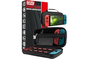 Orzly Carry case Compatible with Nintendo Switch OLED and Nintendo Switch First Generation - Protective Hard Portable Travel 