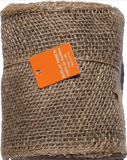 5.5 inch burlap ribbon
