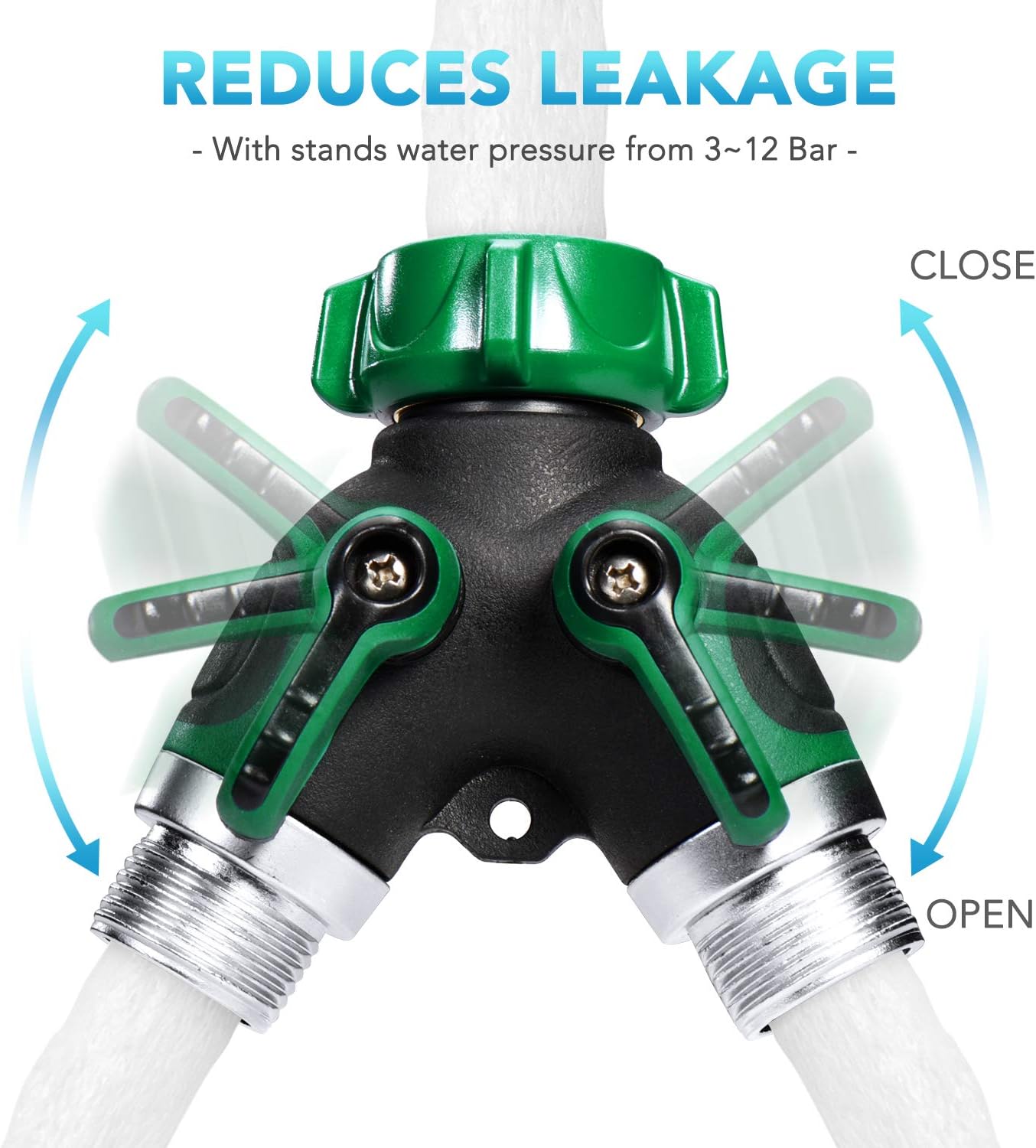 Delxo 2020 Upgrade 50FT Expandable Garden Hose Water Hose with 9-Function High-Pressure Spray Nozzle, Heavy Duty Flexible Hose, 3/4" Solid Brass Fittings Leakproof Design : Garden & Outdoor