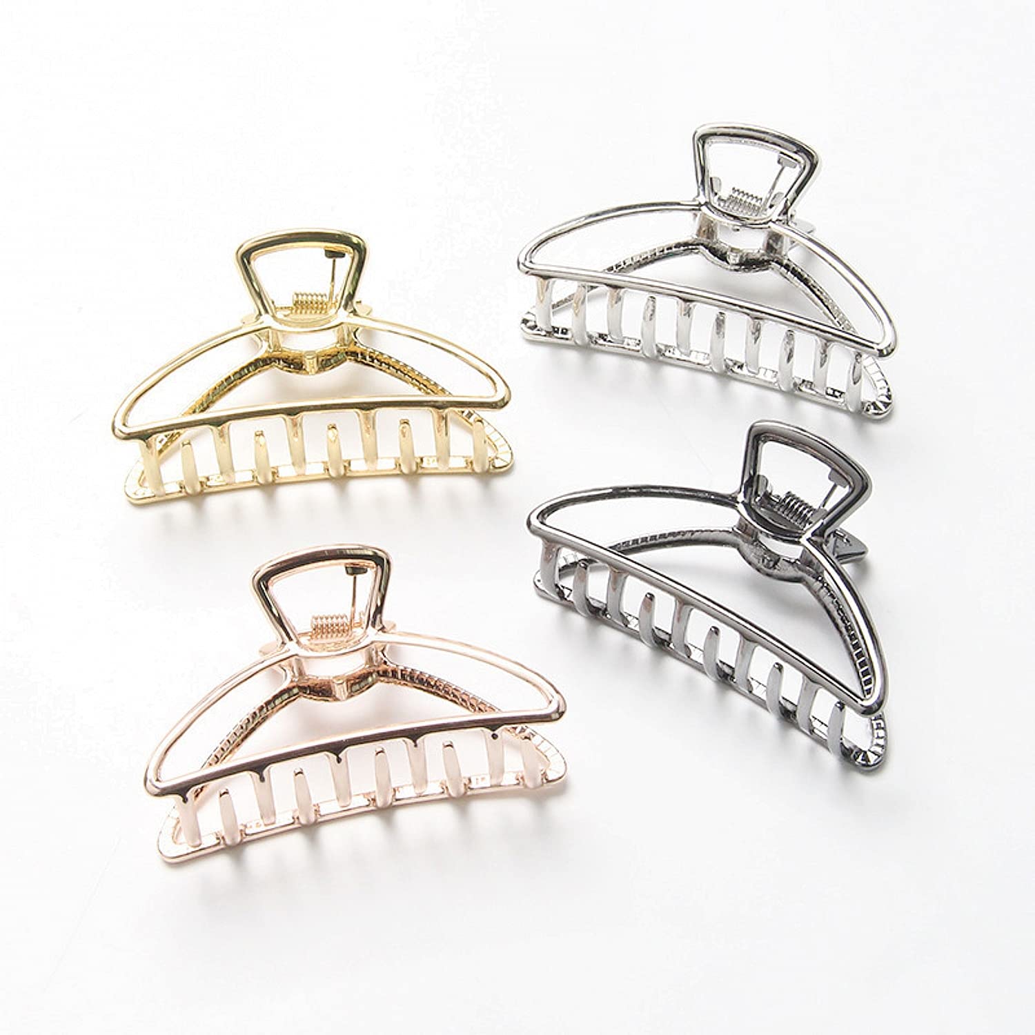 JZK 4 x Metal claw clips hair clips, holding hairpin large strong non-slip hair accessory for women and girl