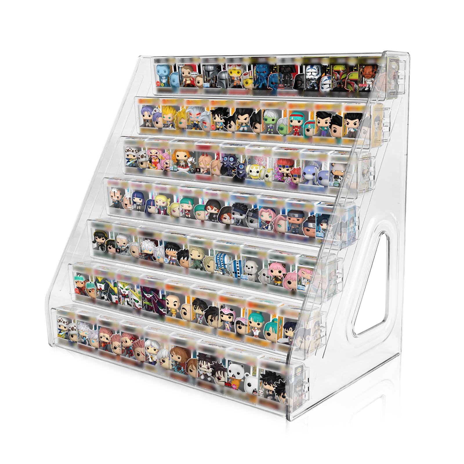 Photo 1 of BOHOIDEE 7 Layers Clear Display Shelf for Funko Bitty Pop, Acrylic Figure Display Stand Toys Stand for Mini Collectible Toys