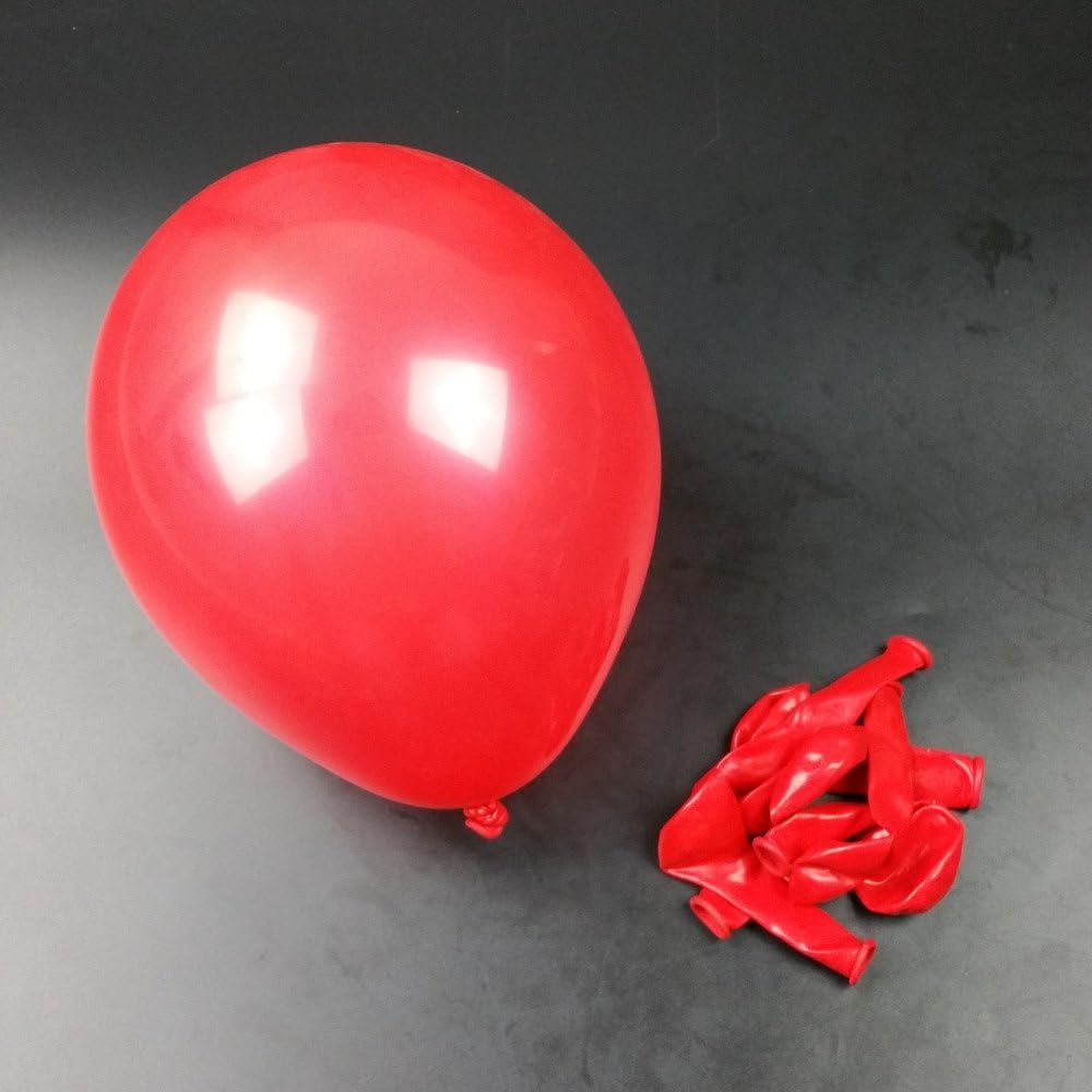 100pcs 5inch Circle Balloon Thickened Standard Colors Round Latex Balloon Birthday Wedding Decoration Heart Balloon Gridding use (red)
