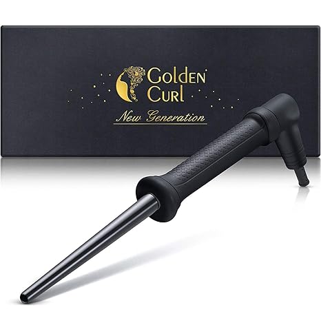 Golden Curl Spring Profi Lockenstab 9mm - 18mm Hair Curler kleine Locken – Haarcurler Iron perfektes Styling mit 5 Jahre Gara