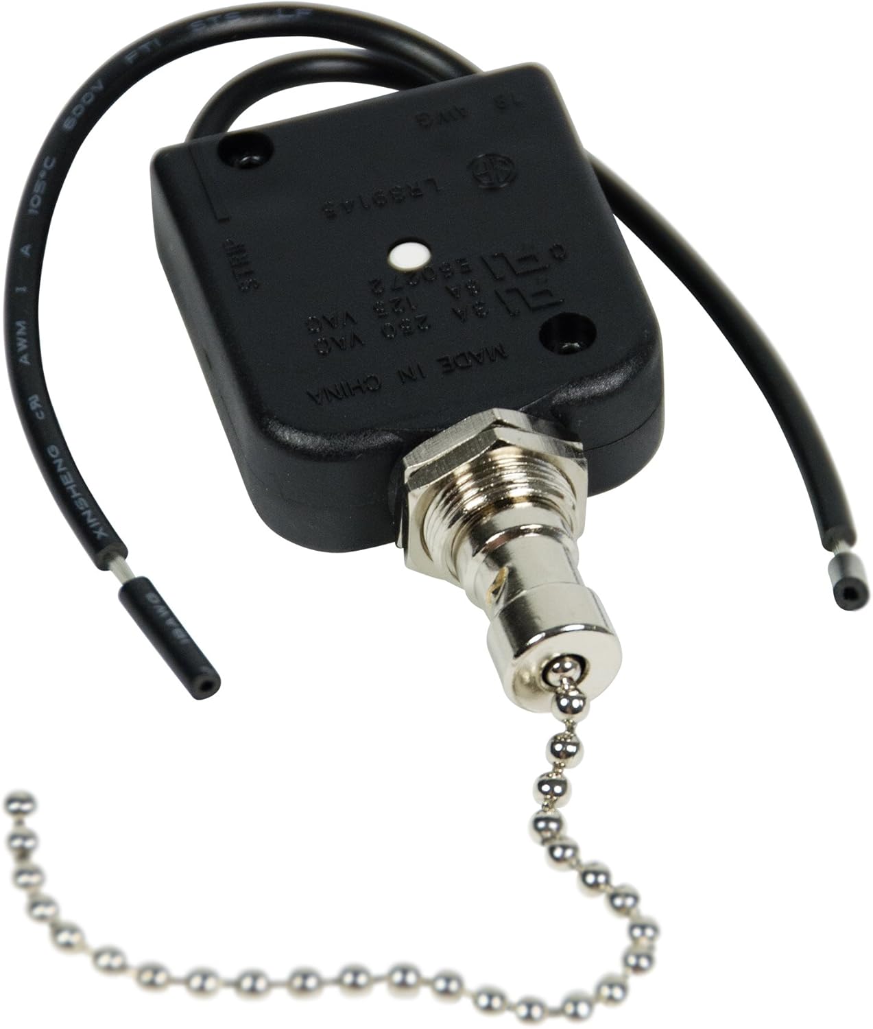 Gardner Bender GSW-35Electrical All Angle Pull Chain Switch, SPST, ON-OFF,6 A/125V AC,6 inch Wire Terminal