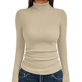 LILLUSORY Womens Turtleneck Ribbed Sweaters Pullover Tops Long Sleeve Winter Clothes 2025