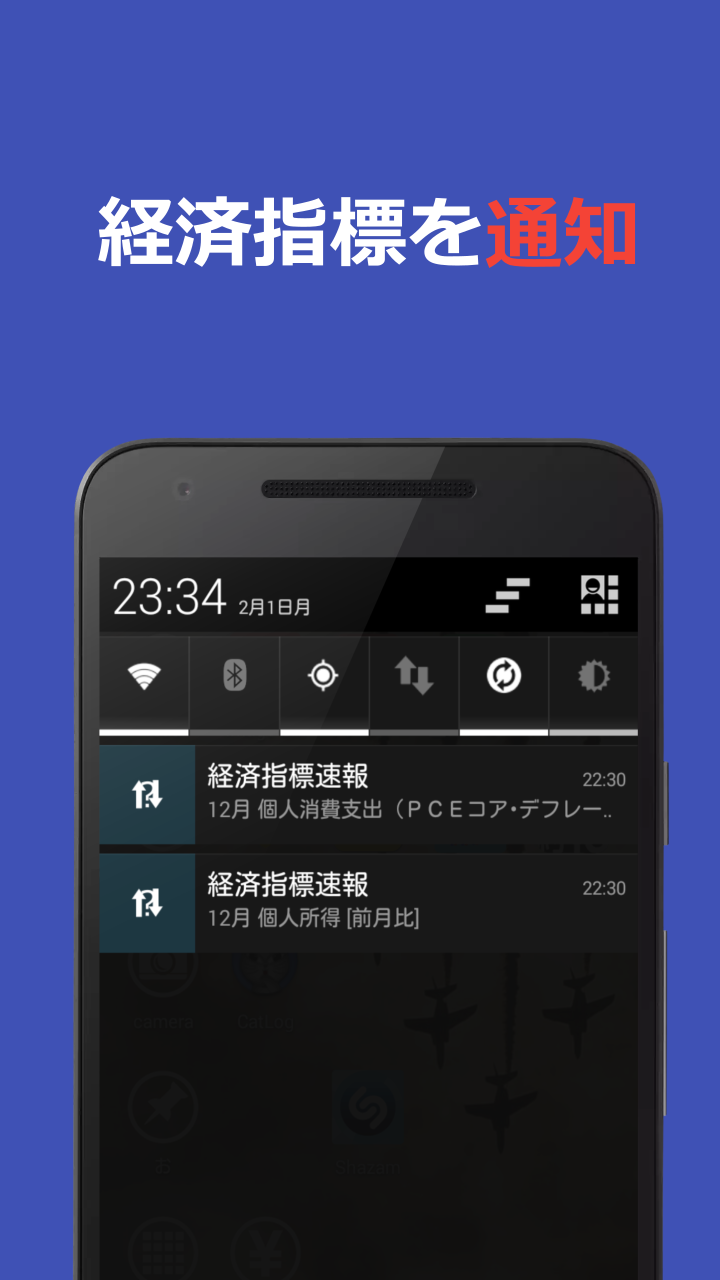 Amazon Com 経済指標速報 素早い指標結果の通知と関連ニュース収集 Appstore For Android
