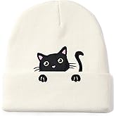 Women’s Cat Beanie Cute Cat Lover Gifts Animal Knitted Hats Christmas Stocking Stuffers for Women Girls