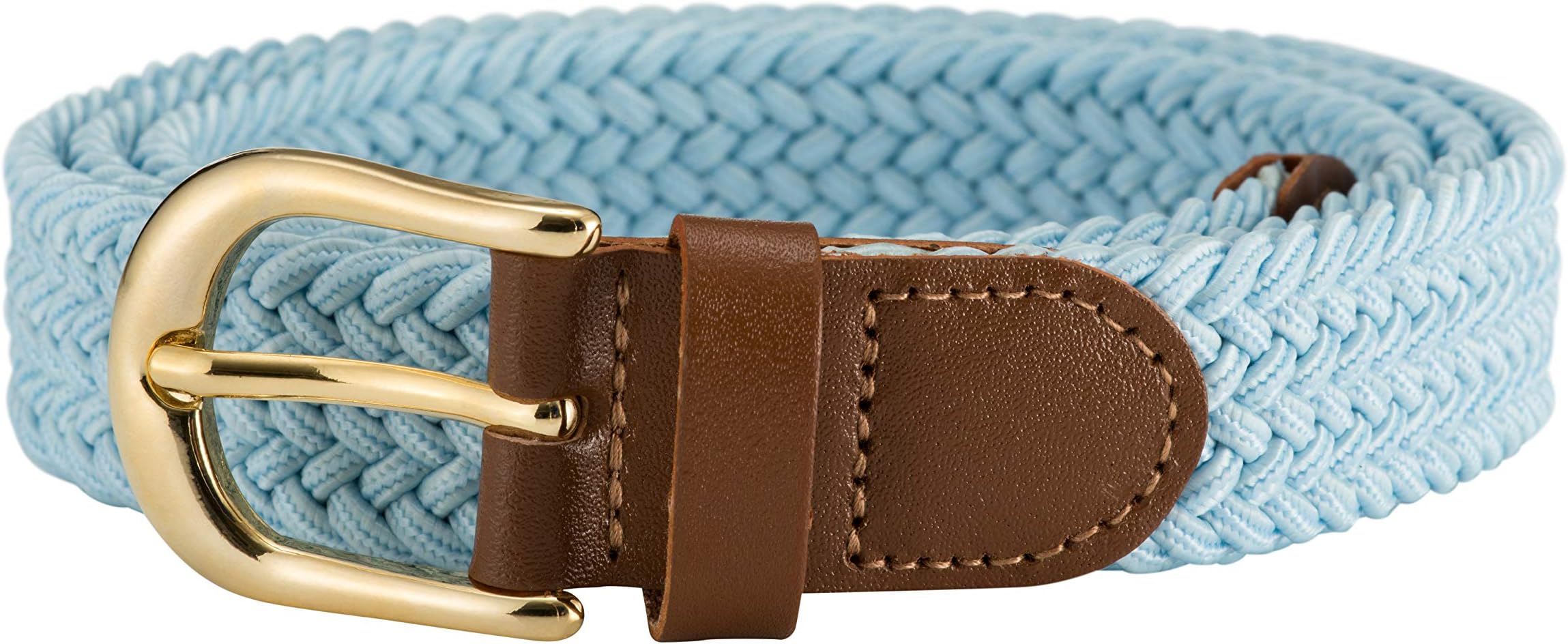 STREEZE Ladies Stretch Belts - 5 Sizes Elasticated Woven Braided Fabric. 1 inch Wide with Gold Buckle.