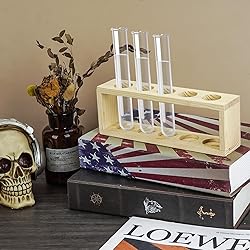 SHIDOW Wooden Test Tube Rack- Holds 5 x 30mm, 5