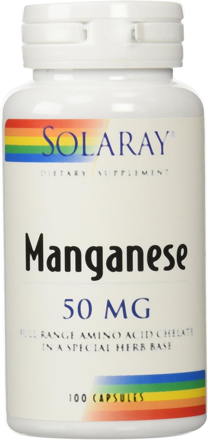 Solaray Manganese Supplement, 50 mg | 100 Count: Health & Personal Care