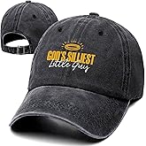God's Sillyest Little Guy Funny Retro Washed Cotton Baseball Cap, Adjustable Lightweight and Breathable Unisex Outdoor Sun Hat, Gifts for Dad Manager Supervisor Friend Bestie Coworker Boss teenager