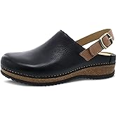 Dansko Women's Merrin Sling-Back Mule Clog - Dual Density Cork/EVA Midsole and Lightweight Rubber Outsole Provide Durable and Comfortable Ride on Patented Stapled Construction