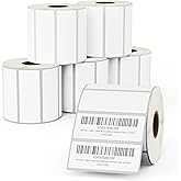 BETCKEY - 2.5" x 1" (64 mm x 25 mm) Multipurpose & Barcode Removable Film Label - Durable Waterproof - Compatible with Zebra & Rollo Label Printer [6 Rolls, 8280 Labels]