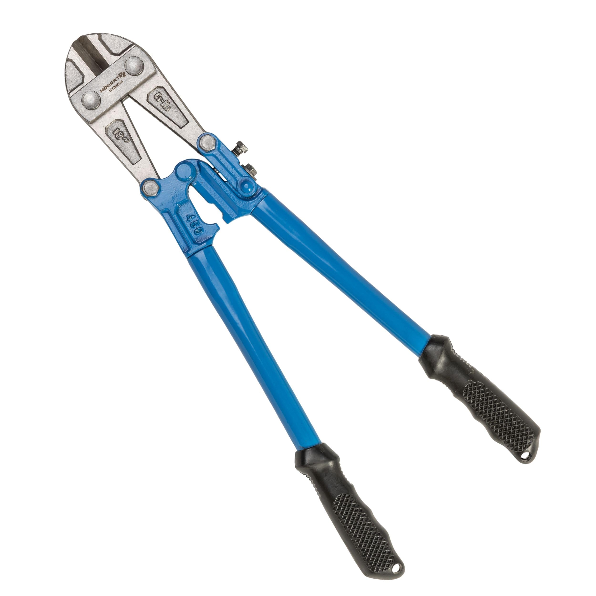 HÖGERT TECHNIK - Bolt Cutter Rod Shears 450 mm - Professional Compact Bolt Scissors - Extra Hardened Cutting Edges - High Quality Chrome Molybdenum Steel
