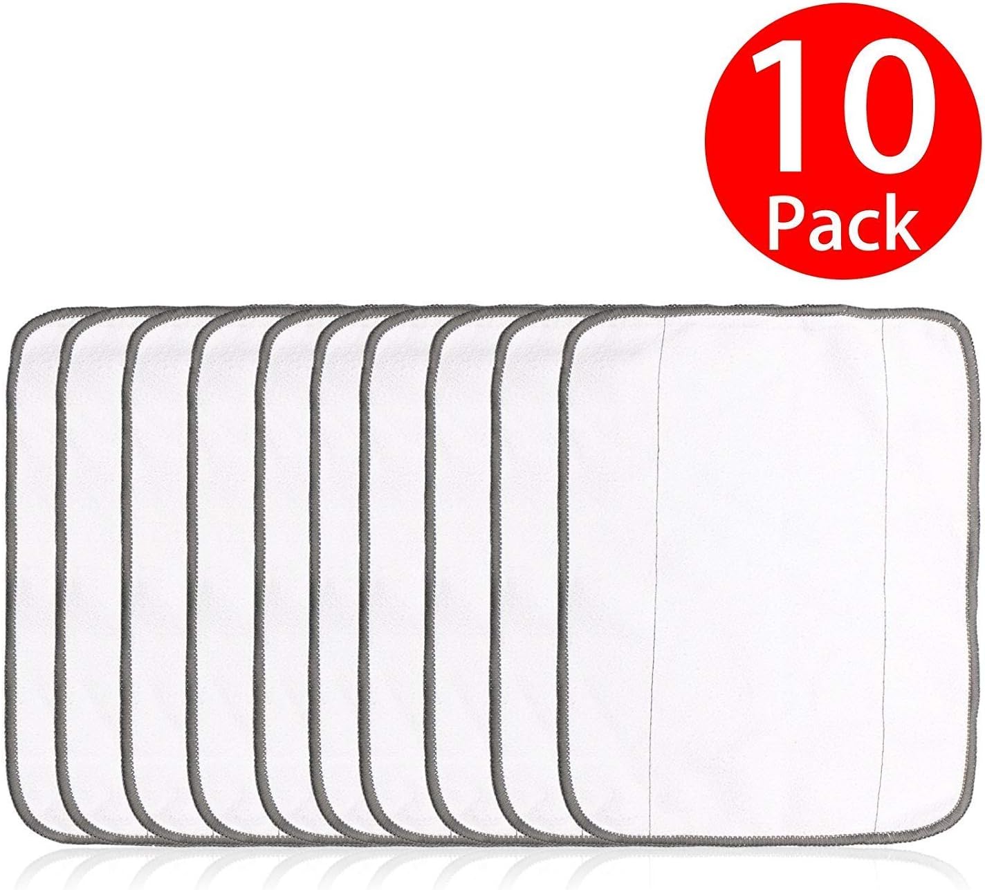 Adouiry 10-Pack Dry Microfiber Mopping Cloths, Washable & Reusable Mop Pads Fits iRobot Braava 380 380t 320 321 Mint 4200 4205 5200 5200C