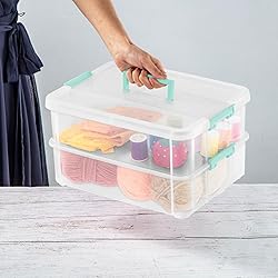 Sterilite 4 Pack Stackable Plastic Storage Bins, 2