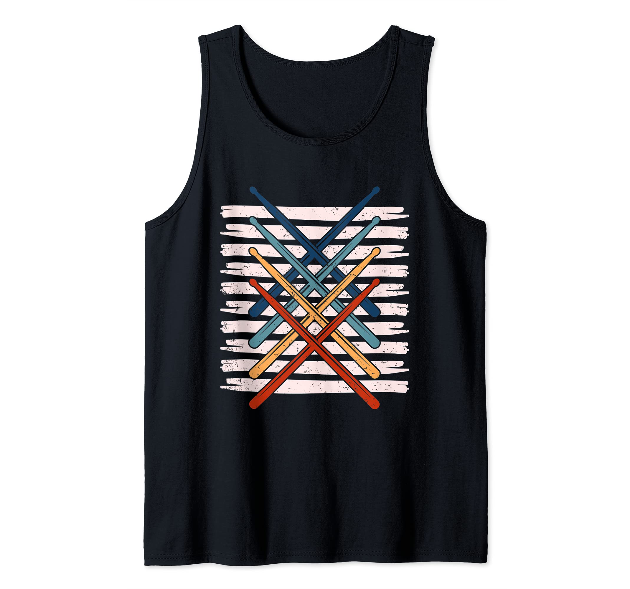 Retro Drumsticks Percussion Music Drums Player Drummer Drums Tank Top