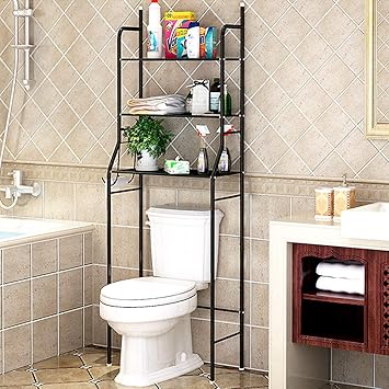 Greensen Badezimmer Regal Toilettenregal Metall Bad Wc Regal Badregal 3 Tier Wc Regal Waschmaschinenregal Badablage Regal Vintage Allzweckregal Multifunktional Bad Regal Lagerregal Schwarz Amazon De Baumarkt