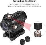 Feyachi Red Green Dot Sight RDS-36 1x22mm 5 MOA with 0.83 inch Riser Mount view 4