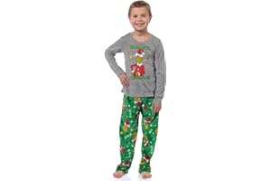 MJC Dr. Seuss GRINCH Boys' Dear Santa, I Can Explain Kids Pajama Lounge Sleep Set