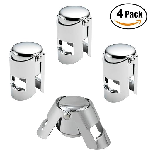 Compra sedeter 4 unidades botella de champán tapón al vacío de ...