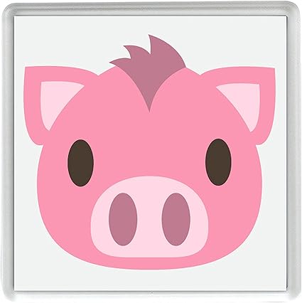 Amazon Pig Face絵文字single 80 Mm X 80 Mmコースター Iamengland コースター 通販