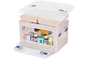 Medicine Storage Box with Removable Tray, Family First Aid Box Medicine Cabinet Organizer, Multipurpose Medical Supply Contai