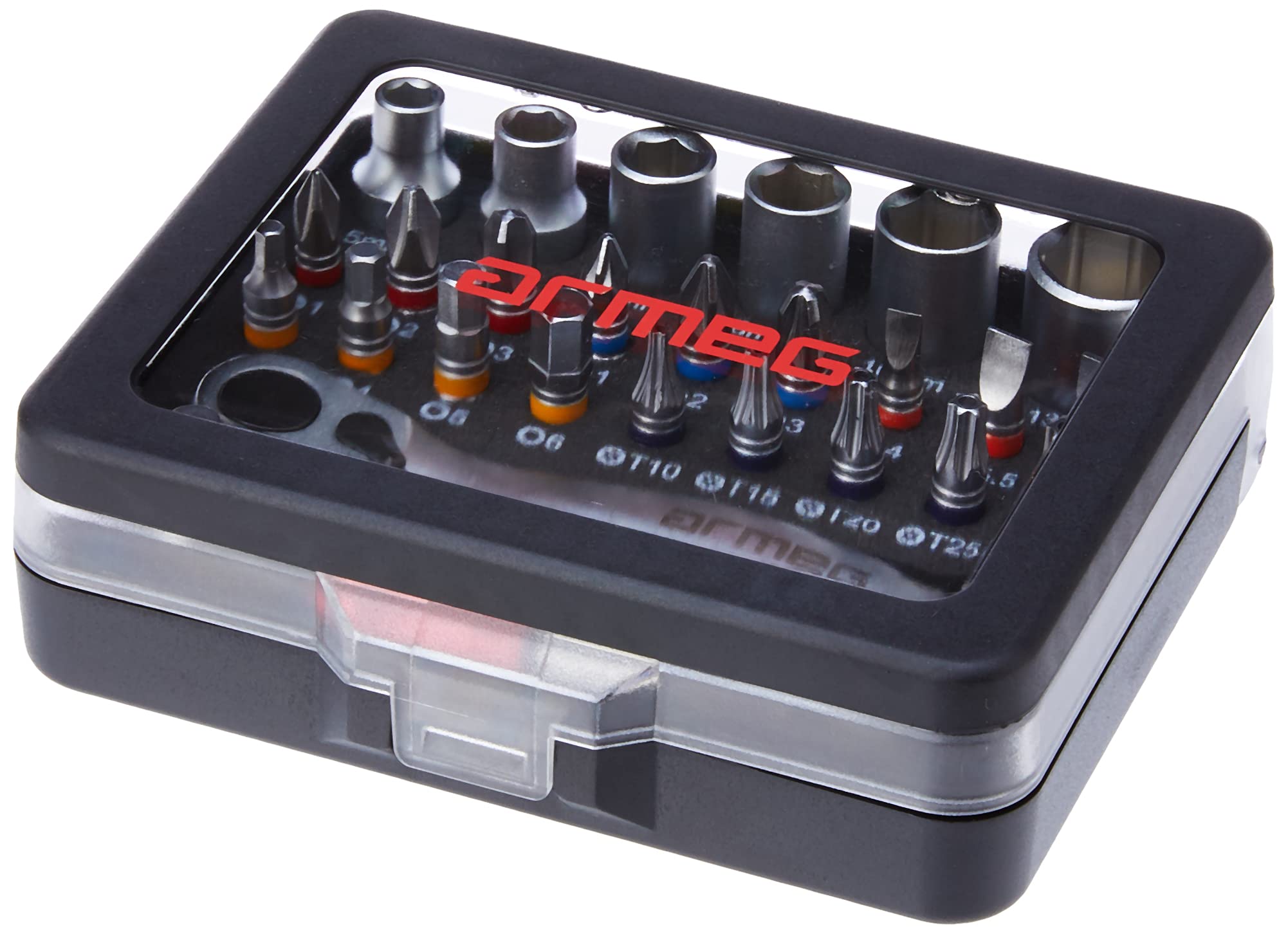 Armeg SDB&SSET27 Socket and Screwdriver Bit Set (27-Piece)