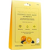 Cala Moisturizing Essence Face Masks with Vitamin C - 10 Sheets Hydrating Sheet Masks for Radiant, Smooth Skin