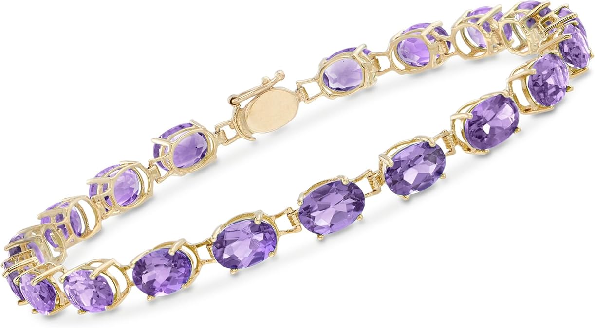 RossSimons 11.00 ct. t.w. Oval Amethyst Bracelet in 14kt