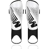 Shin Guards Soccer Youth Kids - Shin Guard for Toddler Boys Girls Teenagers 2-18 Years Old with Ankle Sleeves Protection - Football Shin Pads Equipment with Adjustable Strap